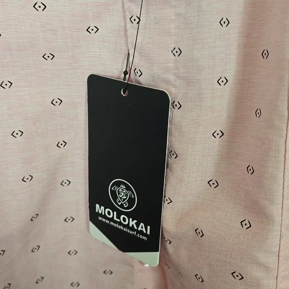 New MOLOKAI Surf Co. Pink  Short Sleeve Shirt 2XL - Picture 3 of 4